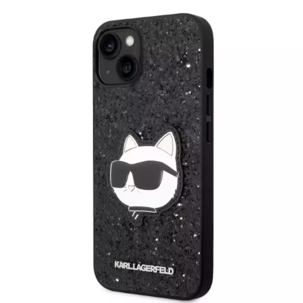 Karl Lagerfeld KLHCP14MG2CPK iPhone 14 Plus 6.7&quot  black/black hardcase Glitter Choupette Patch 1
