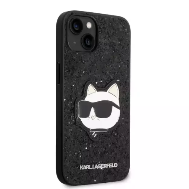 Karl Lagerfeld KLHCP14MG2CPK iPhone 14 Plus 6.7&quot  black/black hardcase Glitter Choupette Patch 3