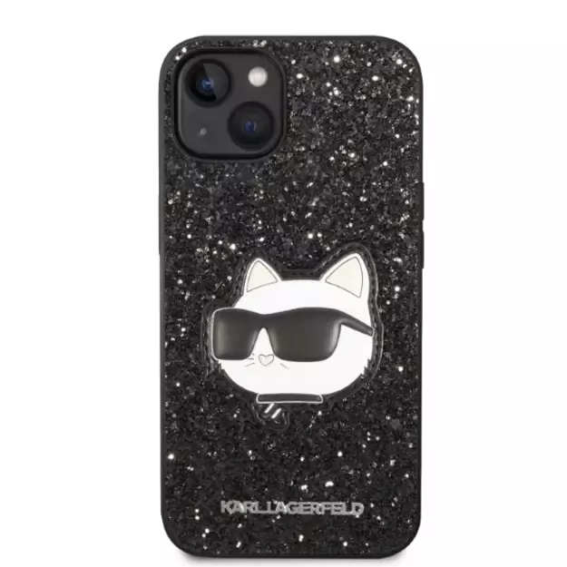 Karl Lagerfeld KLHCP14MG2CPK iPhone 14 Plus 6.7&quot  black/black hardcase Glitter Choupette Patch 2
