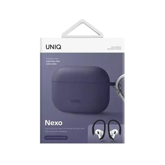 Uniq Nexo case for AirPods Pro 2 + ear hooks - purple 2