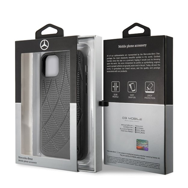 Mercedes MEHCP12SDIQBK iPhone 12 mini 5,4  czarny/black hardcase Bow Line 6