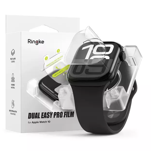 Ringke Dual Easy Pro 2-pack Protective Film for Apple Watch 10 46mm - Transparent