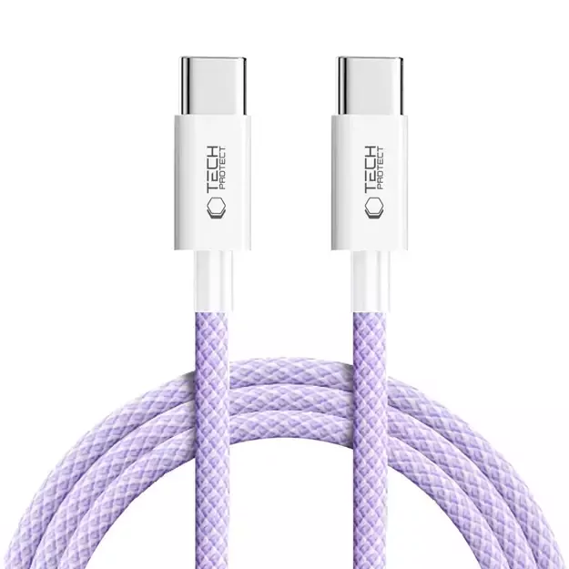 Tech-Protect Ultraboost Lite USB-C PD60W/3A Cable 2m - Purple