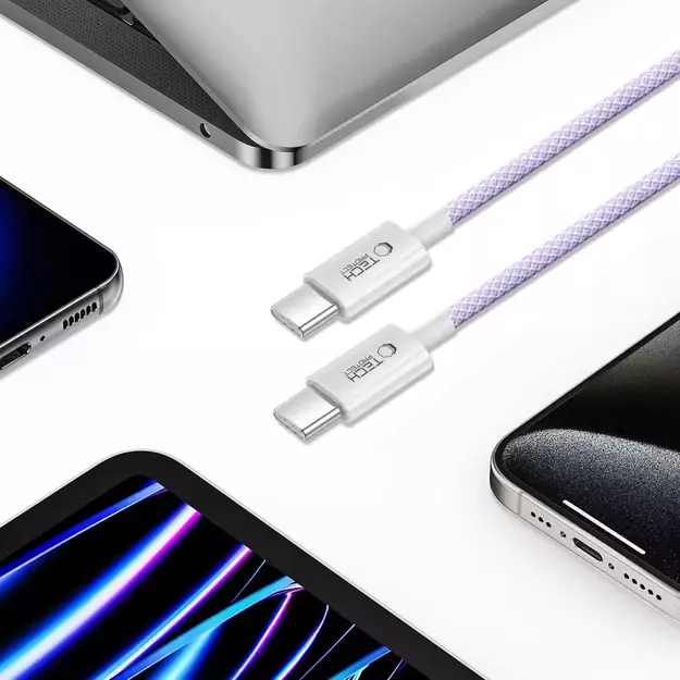 Tech-Protect Ultraboost Lite USB-C PD60W/3A Cable 2m - Purple 3