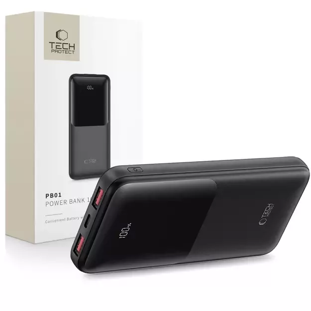 Powerbank Tech-Protect PB01 10000mAh 22.5W - black