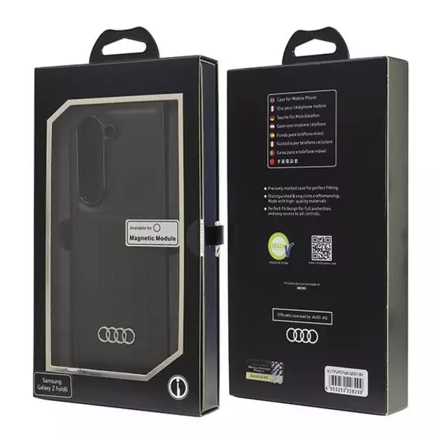Audi Synthetic Leather MagSafe Case for Samsung Galaxy Z Fold 6 - Black 14