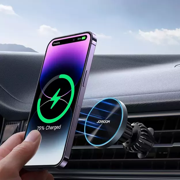 Joyroom magnetic car holder 15W wireless charger for air vent black (JR-ZS240 Pro) 6