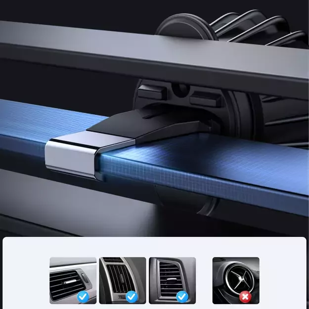 Joyroom magnetic car holder 15W wireless charger for air vent black (JR-ZS240 Pro) 10