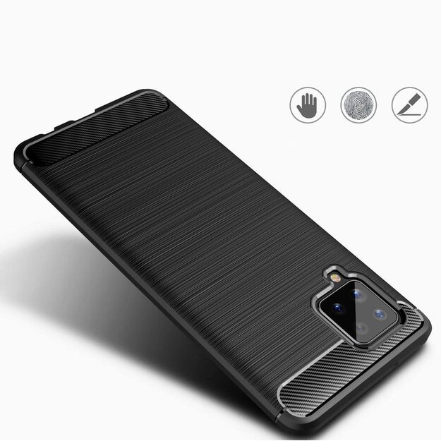 Carbon Case Flexible Cover TPU Case for Samsung Galaxy A42 5G blue 10