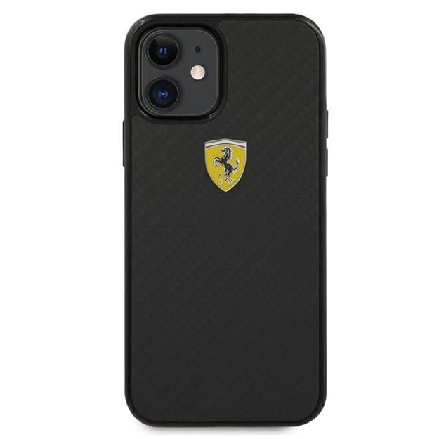 Ferrari FERCAHCP12SBK iPhone 12 mini 5.4&quot  black/black hardcase On Track Real Carbon 2
