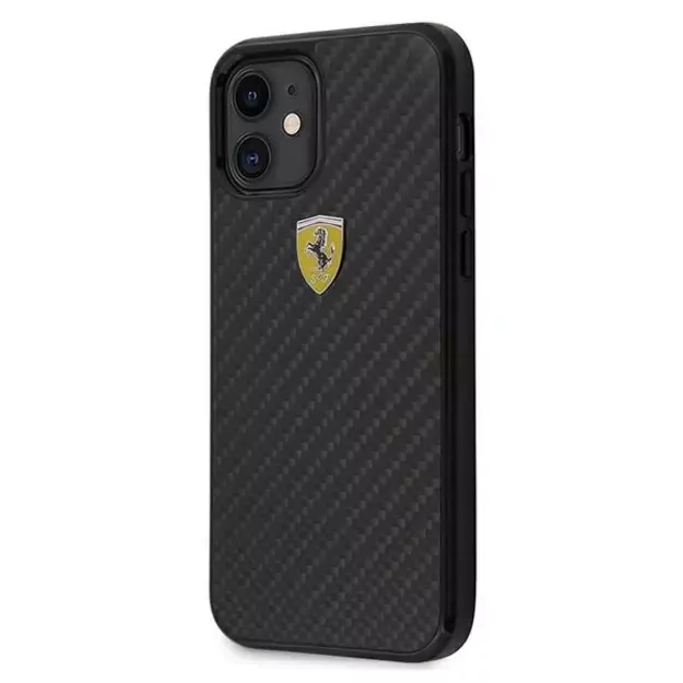 Ferrari FERCAHCP12SBK iPhone 12 mini 5.4&quot  black/black hardcase On Track Real Carbon 1