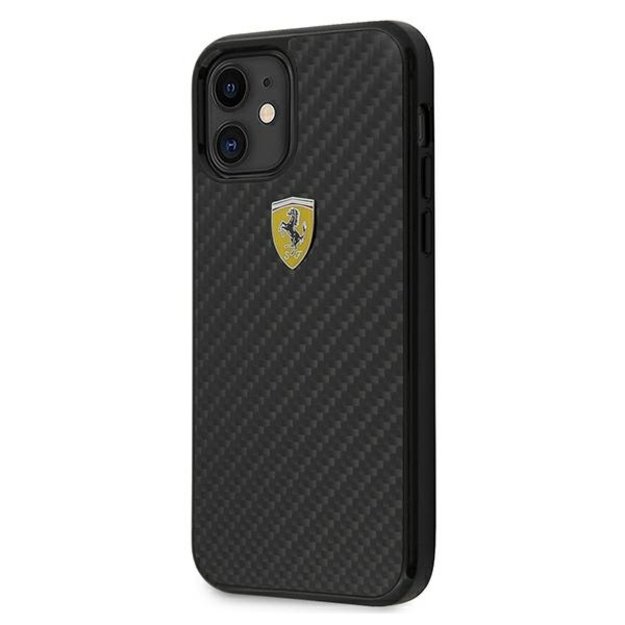 Ferrari FERCAHCP12SBK iPhone 12 mini 5.4&quot  black/black hardcase On Track Real Carbon 1
