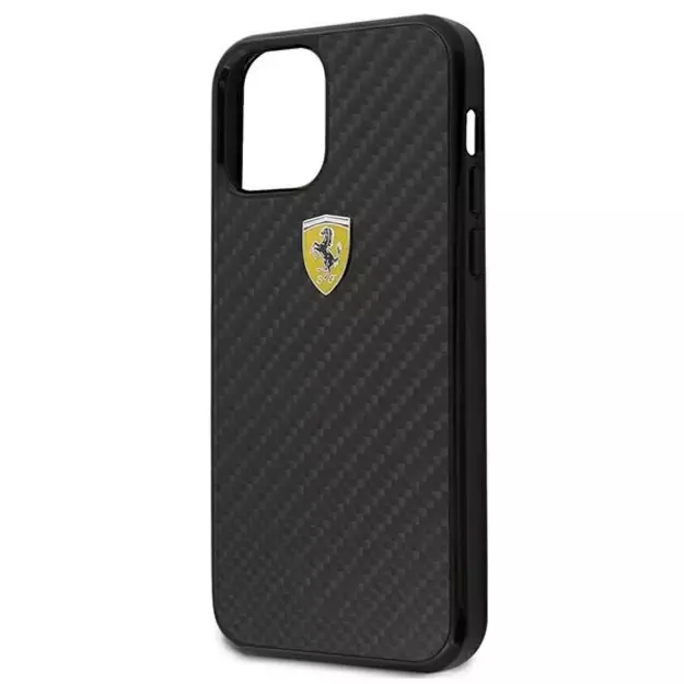 Ferrari FERCAHCP12SBK iPhone 12 mini 5.4&quot  black/black hardcase On Track Real Carbon 4