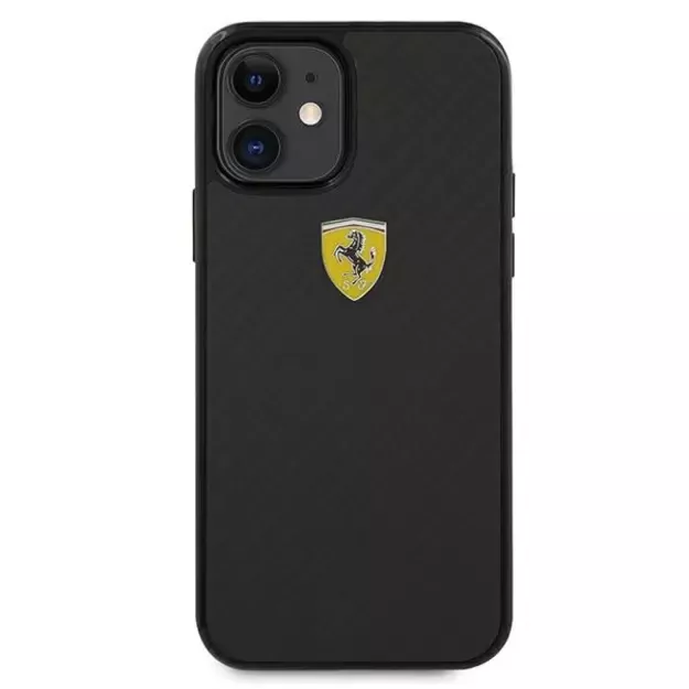 Ferrari FERCAHCP12SBK iPhone 12 mini 5.4&quot  black/black hardcase On Track Real Carbon 2