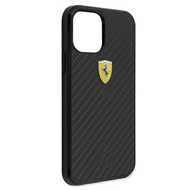 Ferrari FERCAHCP12SBK iPhone 12 mini 5.4&quot  black/black hardcase On Track Real Carbon 6