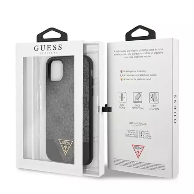 Guess 4G Triangle Collection case for iPhone 11 6.1&quot  / Xr - gray 14