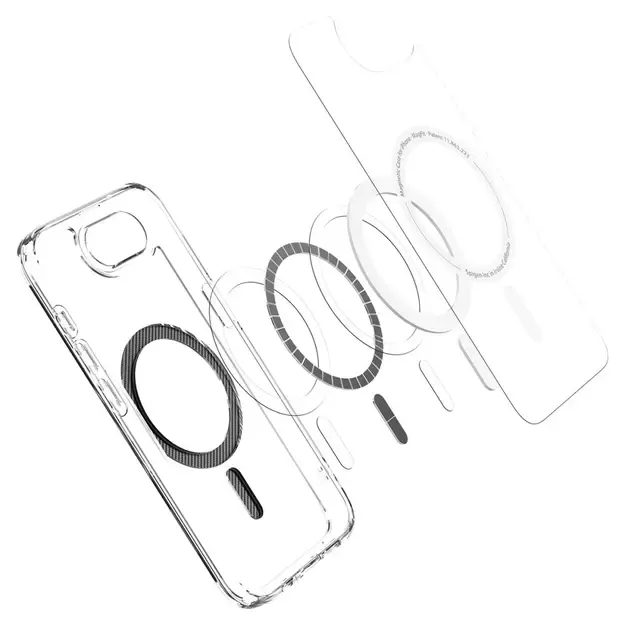 Spigen Ultra Hybrid MagSafe iPhone 16e Carbon Fiber Case - Clear 1