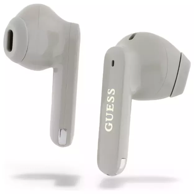 Guess Elongated Metalic Printed Logo Bluetooth TWS Headphones + Docking Station - Gold 11