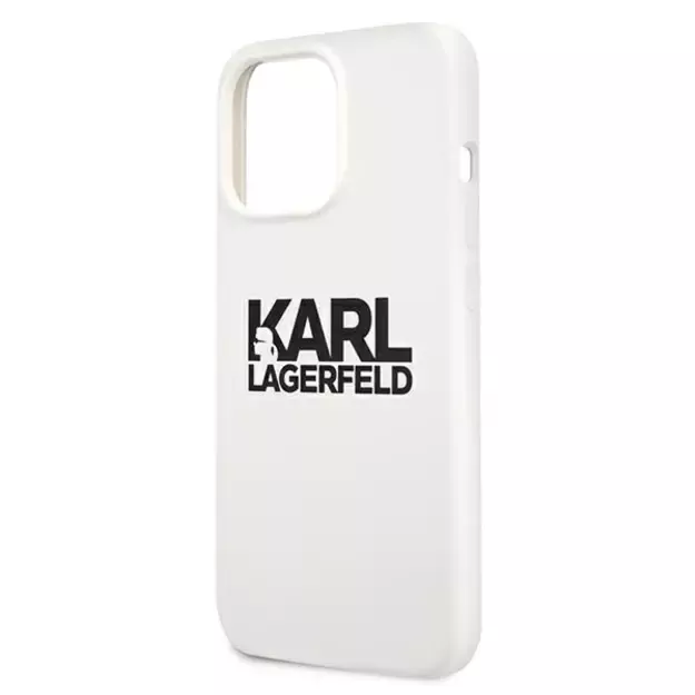 Karl Lagerfeld Silicone Stack Logo Case for iPhone 13 Pro / 13 6.1&quot  - White 12