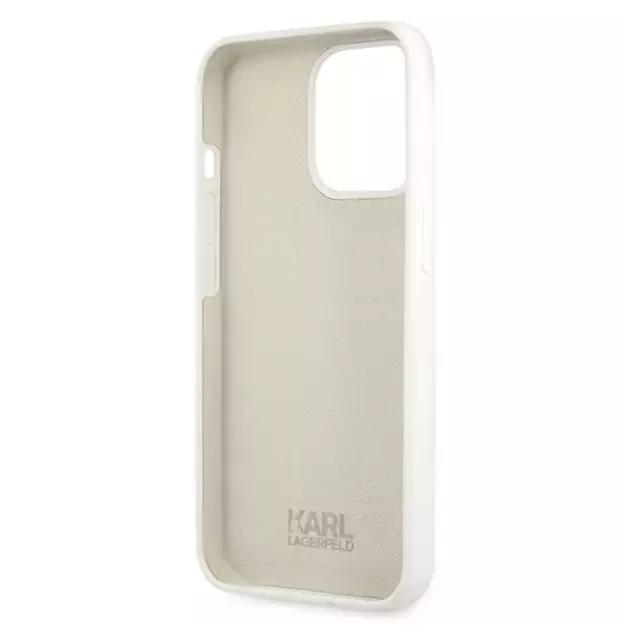 Karl Lagerfeld Silicone Stack Logo Case for iPhone 13 Pro / 13 6.1&quot  - White 13