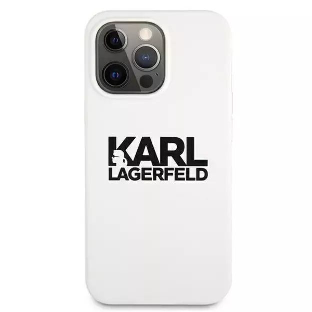 Karl Lagerfeld Silicone Stack Logo Case for iPhone 13 Pro / 13 6.1&quot  - White 9