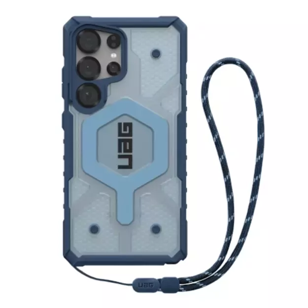UAG Pathfinder Clear Magnet Bundle Case with Magnetic Module and Wrist Strap for Samsung Galaxy S25 Ultra 5G - Navy Blue