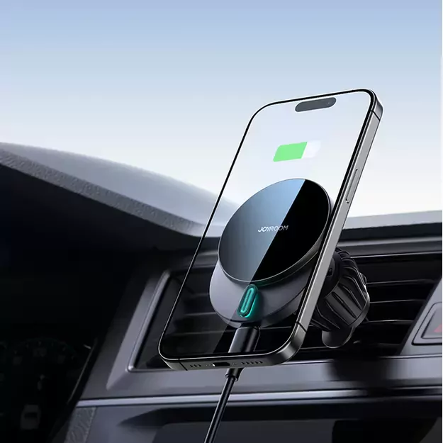 Joyroom JR-ZS409 magnetic holder with 15W inductive charger for car air vent - black 13