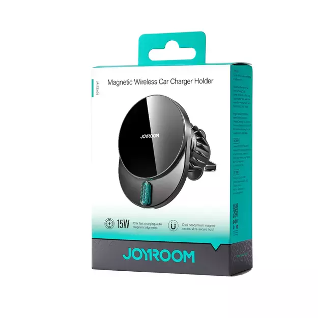 Joyroom JR-ZS409 magnetic holder with 15W inductive charger for car air vent - black 11
