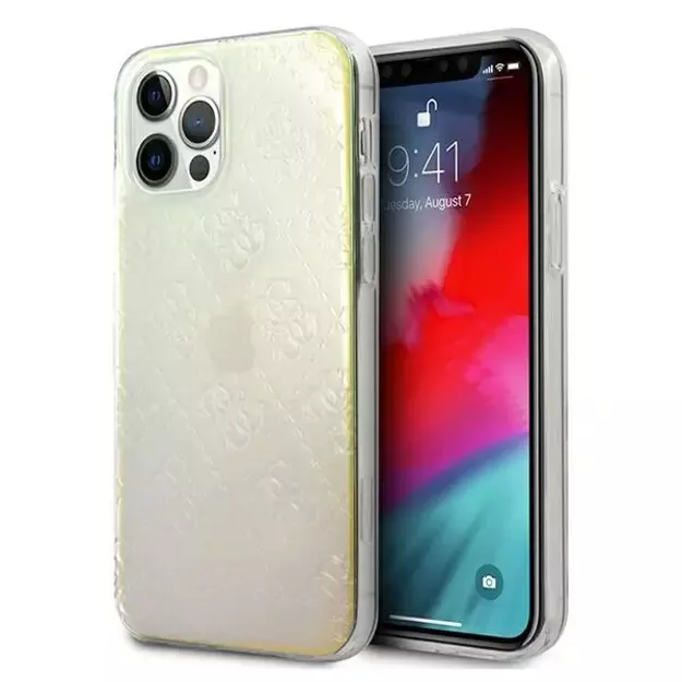 Guess GUHCP12M3D4GIRBL iPhone 12/12 Pro 6.1&quot  iridescent/iridescent hardcase 4G 3D Pattern Collection