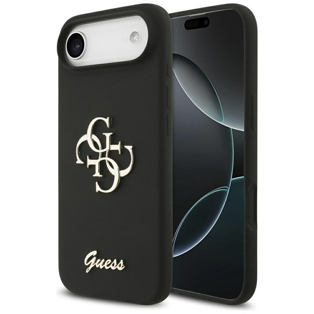 Guess Silicone Big 4G Script case for iPhone Air - black