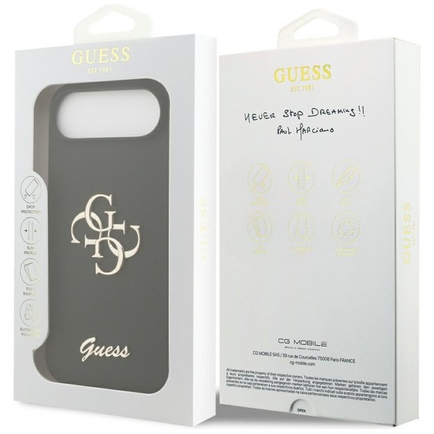 Guess Silicone Big 4G Script case for iPhone Air - black 3