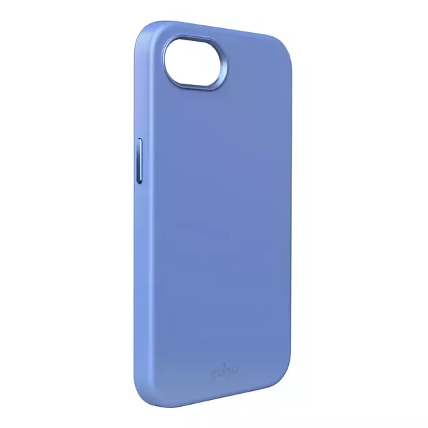 Puro Liquid Silicon Cover  ICON MAG PRO  with Magsafe, metal buttons and camera ring for iPhone 16E, blue