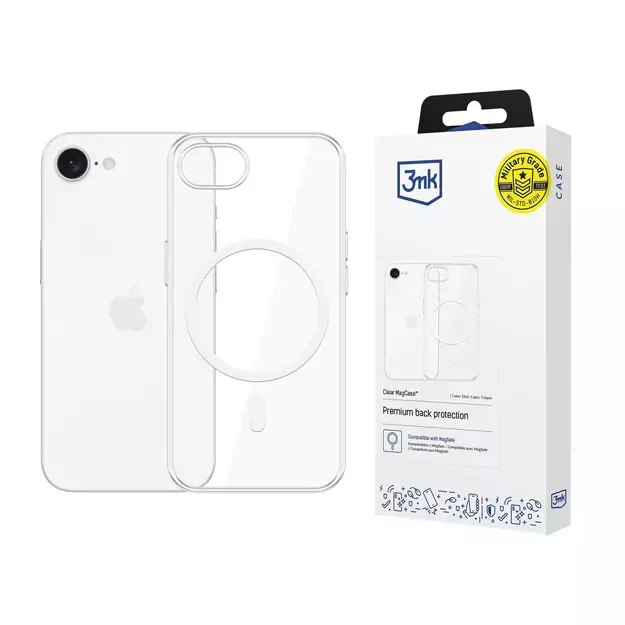 3mk Clear MagCase for Apple iPhone 16E - transparent