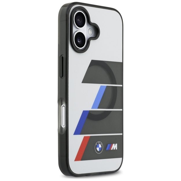 BMW M IML Metal Buttons Tricolor Lines MagSafe Case for iPhone 17 - Gray 3