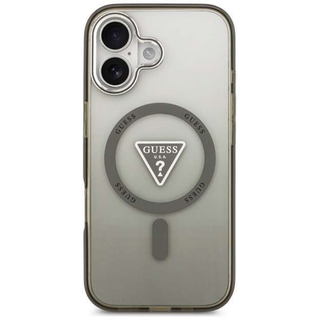 Guess IML Gradient Triangle Logo MagSafe case for iPhone 17 - olive 2