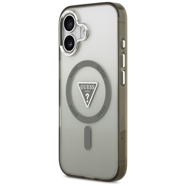 Guess IML Gradient Triangle Logo MagSafe case for iPhone 17 - olive 1