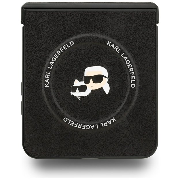 Karl Lagerfeld Karl&amp Choupette Pins MagSafe Case for Samsung Galaxy Z Flip 7 - Black 4