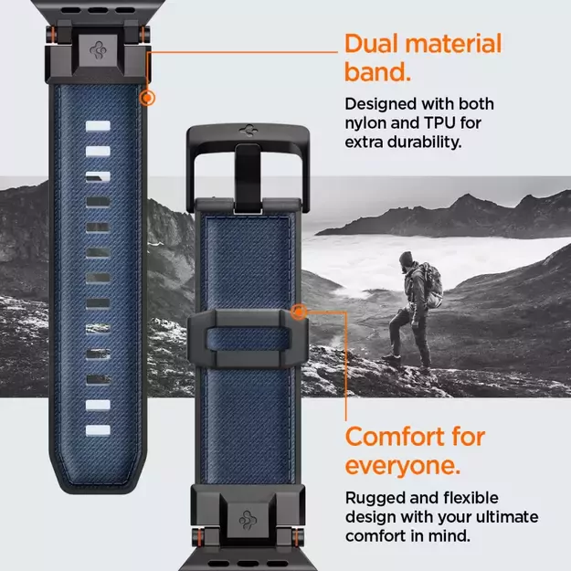 Spigen DuraPro Armor Strap for Apple Watch 44 / 45 / 46 / 49 mm - Navy Blue 25