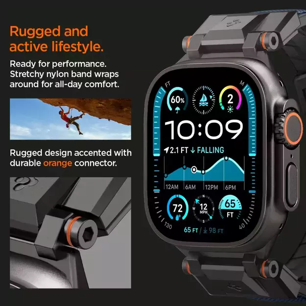 Spigen DuraPro Armor Strap for Apple Watch 44 / 45 / 46 / 49 mm - Navy Blue 22