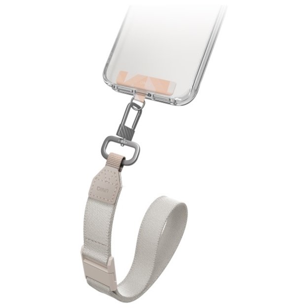 Uniq Vista 2-in-1 phone lanyard - peach and beige 2