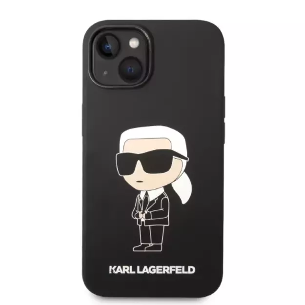 Karl Lagerfeld KLHMP14MSNIKBCK iPhone 14 Plus 6.7  hardcase black/black Silicone Ikonik Magsafe 9