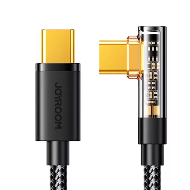 Joyroom Gaming Cable S-CC100A6 USB-C (angled) / USB-C (straight) 100W 1.2m - black 3