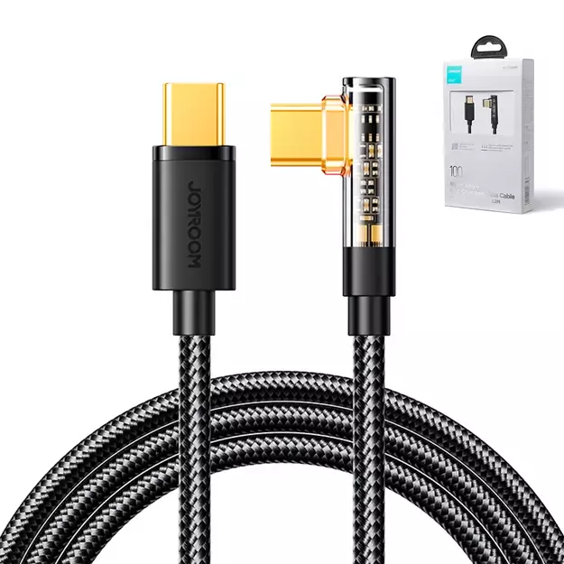 Joyroom Gaming Cable S-CC100A6 USB-C (angled) / USB-C (straight) 100W 1.2m - black 2