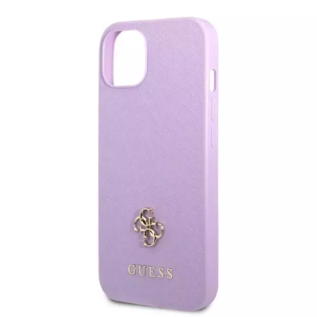Guess GUHCP13SPS4MU iPhone 13 mini 5.4  purple/purple hardcase Saffiano 4G Small Metal Logo 12