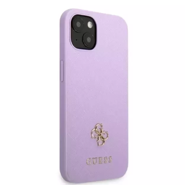 Guess GUHCP13SPS4MU iPhone 13 mini 5.4  purple/purple hardcase Saffiano 4G Small Metal Logo 10