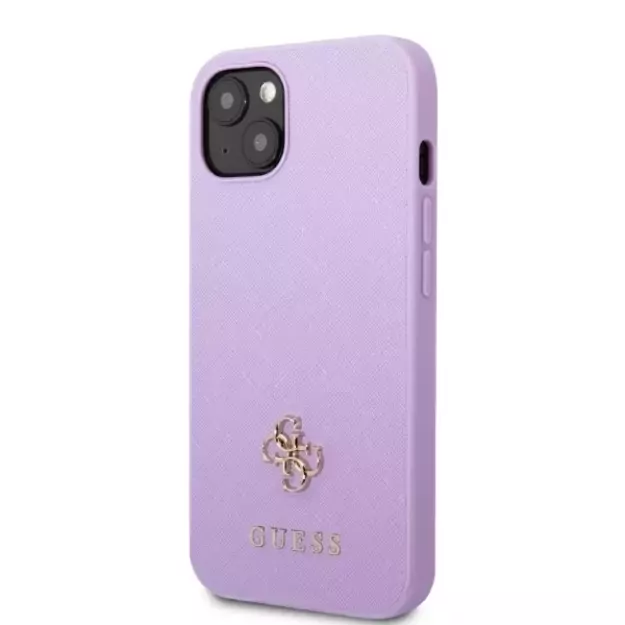 Guess GUHCP13SPS4MU iPhone 13 mini 5.4  purple/purple hardcase Saffiano 4G Small Metal Logo 8