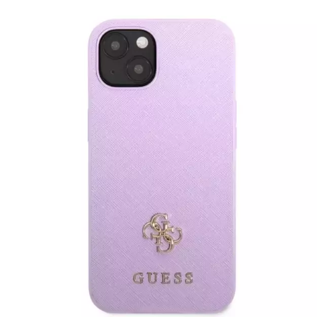 Guess GUHCP13SPS4MU iPhone 13 mini 5.4  purple/purple hardcase Saffiano 4G Small Metal Logo 9