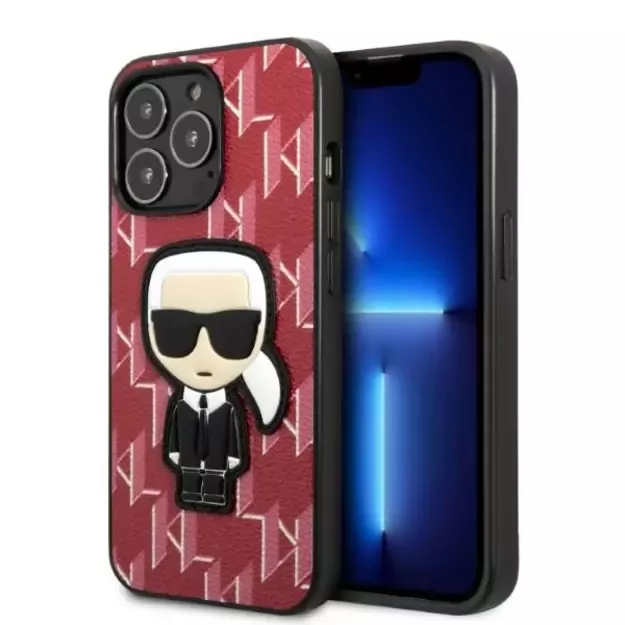 Karl Lagerfeld KLHCP13XPMNIKPI iPhone 13 Pro Max 6.7&quot  hardcase red/red Monogram Ikonik Patch