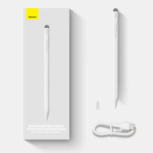 Active / Passive Stylus Pen for iPad Baseus Smooth Writing 2 SXBC060302 - White 10