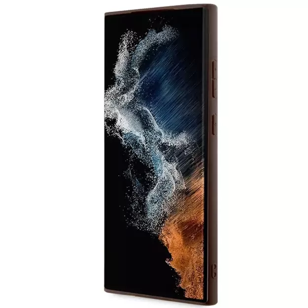 Guess GUHCS23LG4GFBR S23 Ultra S918 brown/brown hard case 4G Metal Gold Logo 4